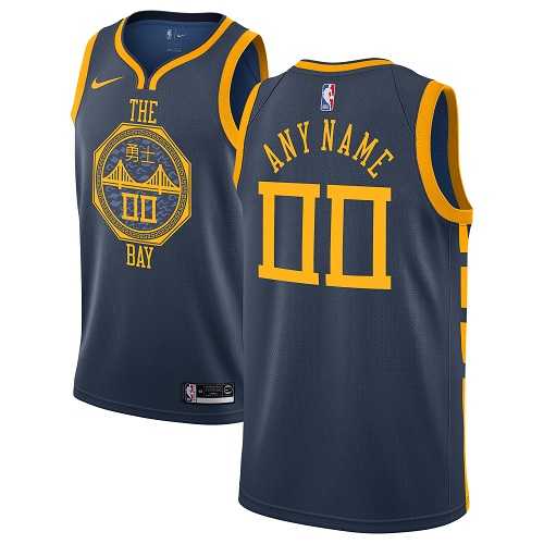 Men & Youth Customized Golden State Warriors Navy Blue City Edition Nike Jersey->customized nba jersey->Custom Jersey
